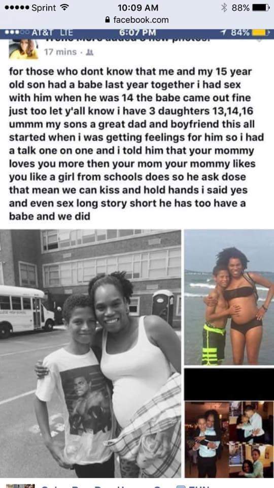 Shameless Woman gets pregnant for her 15 year old son, shares news on Faceb...